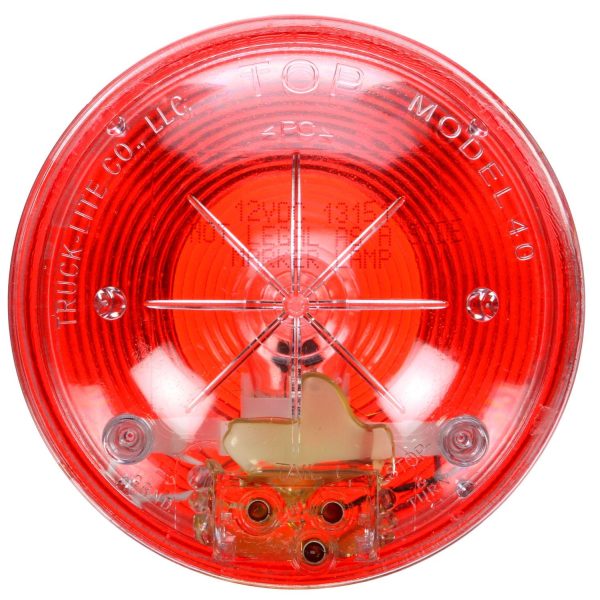 40 SERIES, CLEAR BACK, INCANDESCENT, RED, ROUND, 1 BULB - Image 2