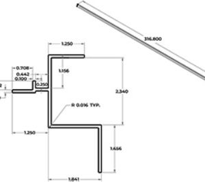 FRP ROOF RAIL IA=7657(SUP)