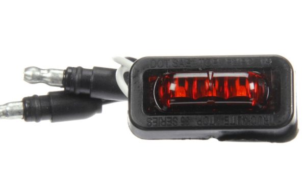 36 SERIES, FLEX-LITE REAR EXIT WIRE, LED, RED RECTANGULAR, 3 DIODE, MARKER CLEARANCE LIGHT