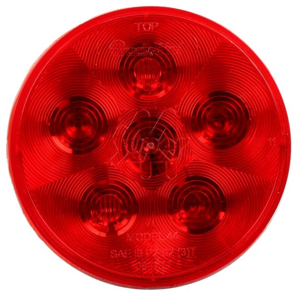 SIGNAL-STAT, LED, RED, ROUND, 24 DIODE, STOP/TURN/TAIL, PL-3, 12V