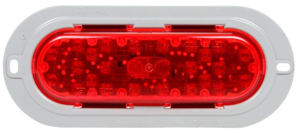 60 SERIES, LED, RED, OVAL, 26 DIODE, STOP/TURN/TAIL, GRAY FLANGE MOUNT, FIT 'N FORGET