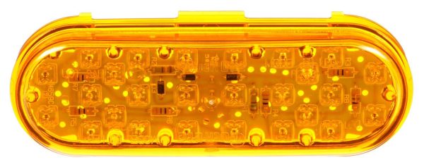 60 SERIES, LED, YELLOW OVAL, 26 DIODE, AUXILIARY TURN SIGNAL, BLACK GROMMET MOUNT