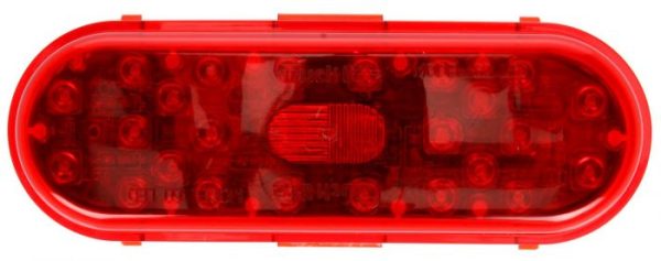 60 SERIES, LED, RED, OVAL, 26 DIODE, STOP/TURN/TAIL, BLACK GROMMET MOUNT, DIAMOND SHELL, FIT 'N FORGET