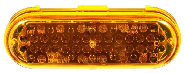 SUPER 60, LED, WARNING, 36 DIODE, 6" OVAL, AMBER, GROMMET MOUNT