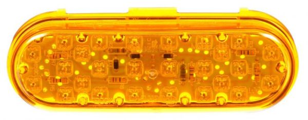 60 SERIES, LED, YELLOW OVAL, 26 DIODE, AUXILIARY TURN SIGNAL, FIT 'N FORGET S.S., 12V