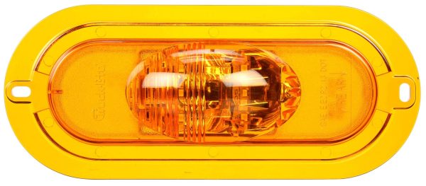 60 SERIES, LED, 2"X6", OVAL, 6 DIODE , YELLOW, POLYCARBONATE LENS