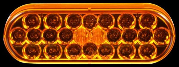 SIGNAL-STAT, LED, YELLOW OVAL, 24 DIODE, FRONT/PARK/TURN, 12V, PL-3