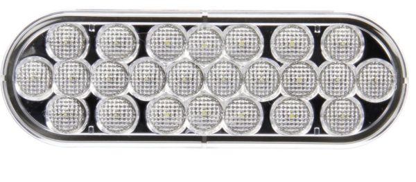SIGNAL-STAT, LED, CLEAR OVAL, 24 DIODE, BACK-UP LIGHT, PL-2, 12V