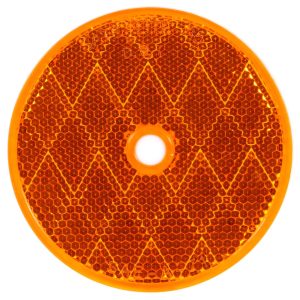 3" ROUND, YELLOW, REFLECTOR, 1 SCREW/NAIL/RIVET