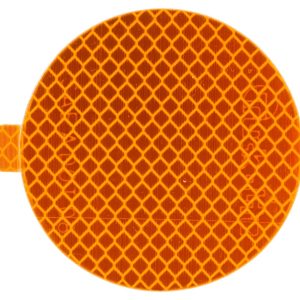 RETRO-REFLECTIVE TAPE, 3" ROUND, YELLOW, REFLECTOR, ADHESIVE MOUNT