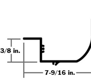 FRONT CORNER POST  3 INCH RADIUS